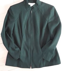 Harve Bernard light wool blend black short coat EUC